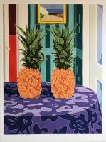 Still Life - Still Life With Two Pineapples - Oil On Linen